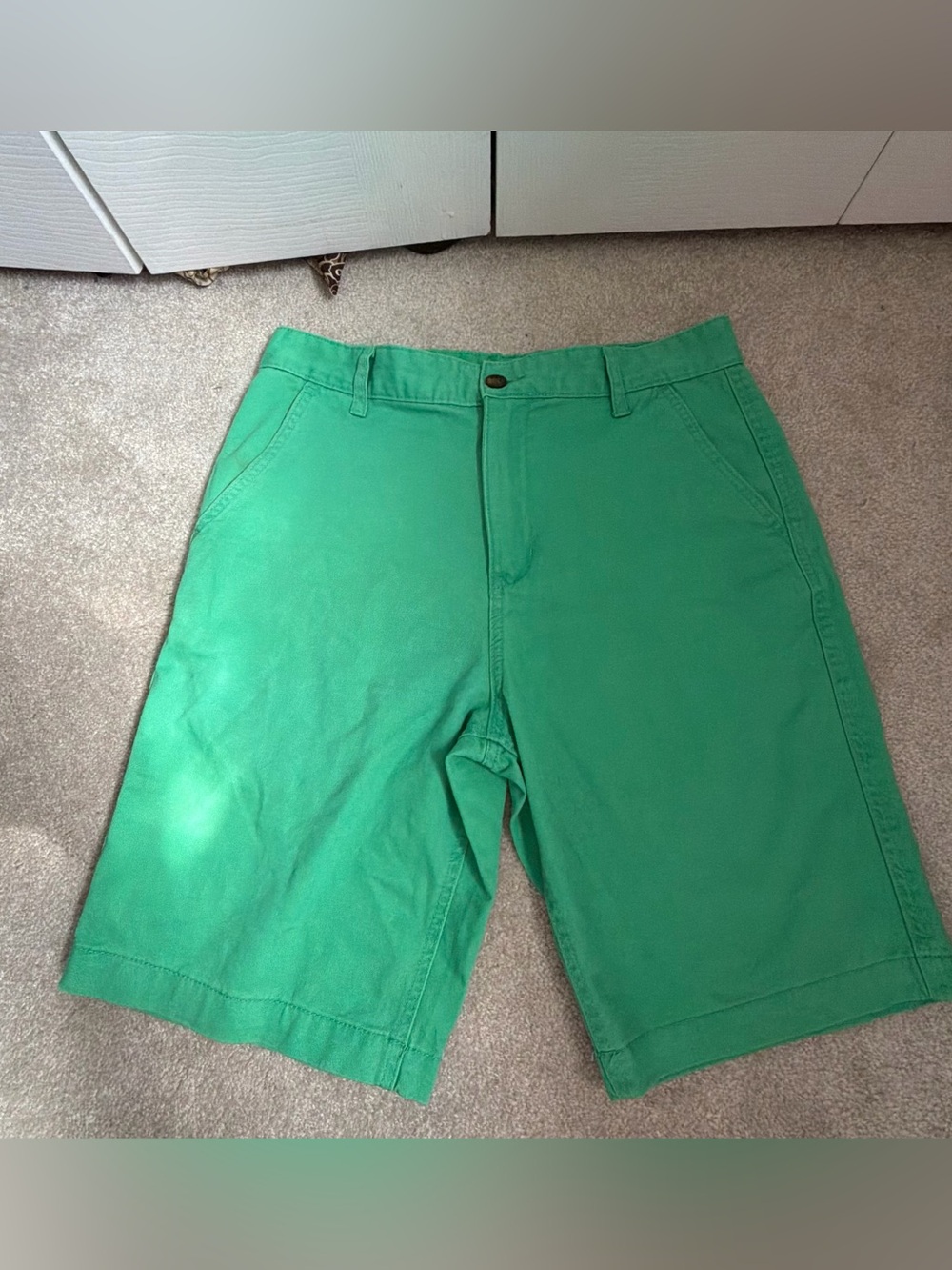 Faded Glory Men's Kelly Green Flat-Front Shorts